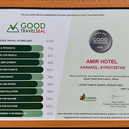 Amir Hotel Karakol Kültér fotó
