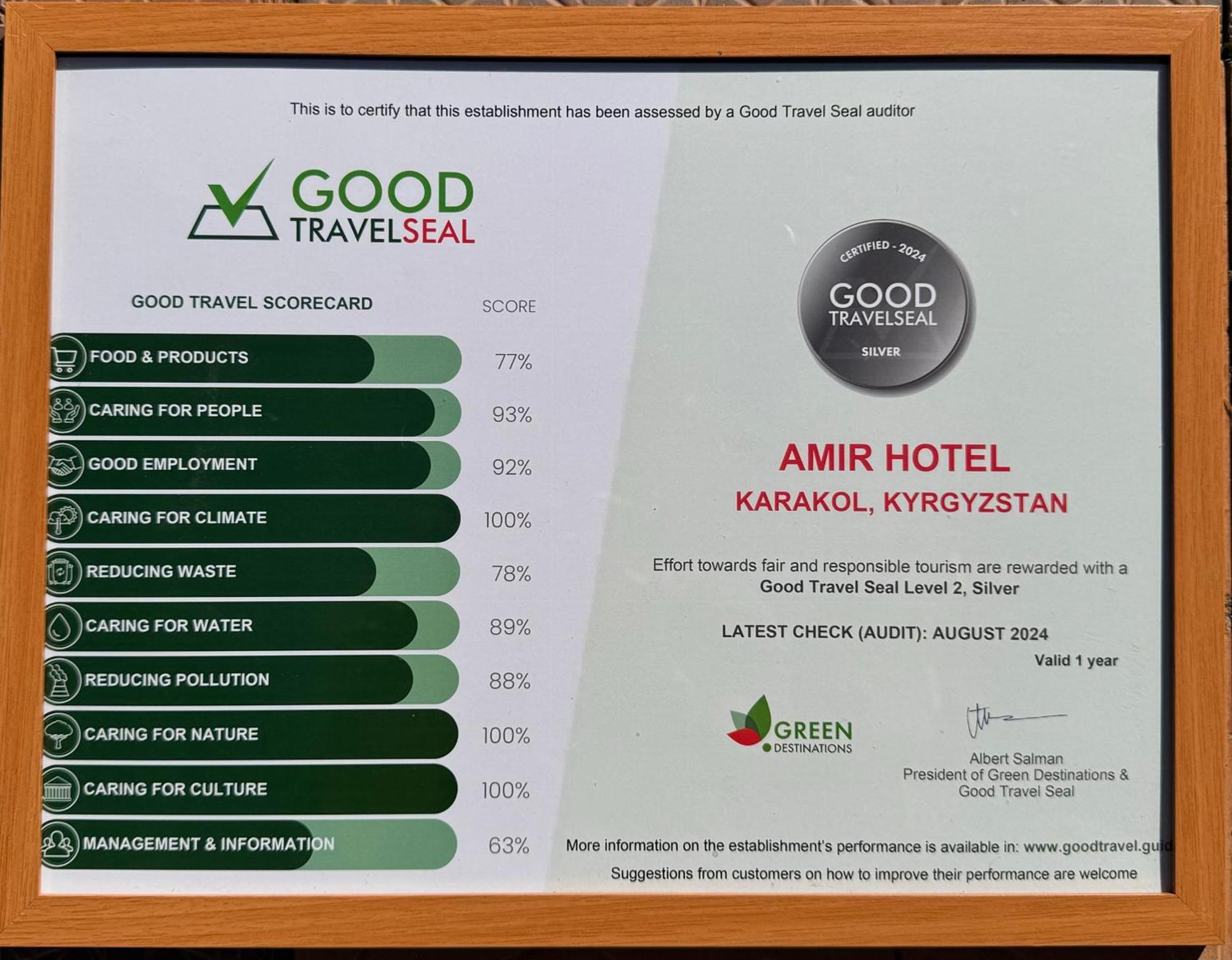 Amir Hotel Karakol Kültér fotó